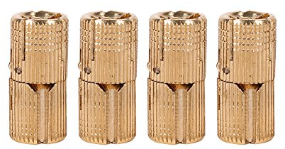 AUNMAS 4PCS Verdecktes Kupfer Barrel Scharnier, 10/12/14/16mm Kupfer Schranktür Verstecktes Unsichtbares Barrel Scharnier für Arbeitsplatten DIY Projekt DIY Holztür, 4 Größe, Gleiche Größe für(10mm)