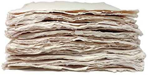 Artway Indigo - A6 Baumwoll-Rag-Papier - 100% Baumwolle/Handarbeit - 250gsm Mittlere Struktur - A6 (60 Blätter), Weiß