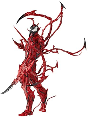 WANSHI Venom Figur, 7 Zoll Venom Carnage Actionfigur, PVC Actionfigur Modellfiguren, Premium Hero Charakter Statue Spielzeug - Kinder ab 4 Jahren, Rot