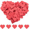 CRAFFANCY Lot de 100 cœurs en papier origami double face Rouge