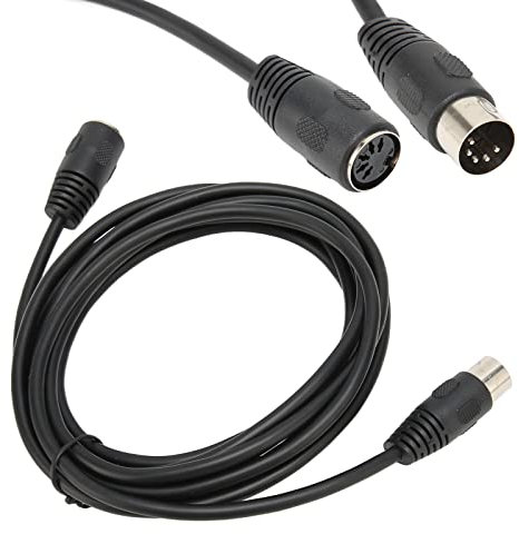 Cable de Extensión de Teclado Midi DIN de 5 Pines, Cable Adaptador Macho a Hembra, Plug and Play, para Guitarra Midi de Piano Electrónico de 9.8 Pies