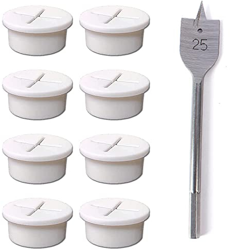 SEABABOO 8PCS 25mm Silikon-Kabeldurchführung Schreibtisch Lochabdeckung Kabeldurchführung Cable Grommets Plastic Desk Kabeldurchführung Flexibles Silikon Für Computer Schreibtisch/Arbeitsplatte Möbel