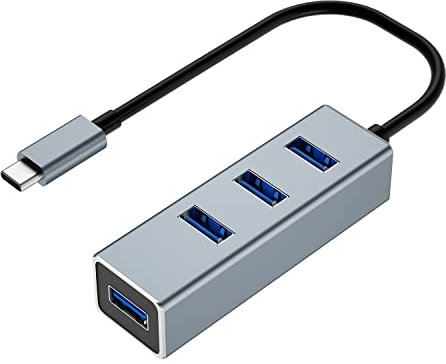 USB C Hub 4 en 1 Adaptador Multipuerto Portátil USB 3.0 4 Puertos Adaptador de Aluminio para MacBook Pro Air 2023 M2 M1 iPad Pro Air Steam Deck Surface Pro 9 8 Galaxy Tab S8 S23 S22 S21,Unidad Flash