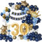 30 Geburtstag Deko, 30. Geburtstag Männer Frauen Dekorationen, Deko 30 Mann Frau 30, Nummer 30 Folienballons, 30. Marineblaues Gold Luftballons für 30 Jahre Mann Frauen