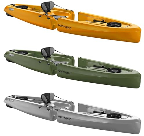 Point65 Mojito Solo modulares SOT Kajak Freizeitkajak Angelkajak Einerkajak Kajak, Farbe:Dunkelgrün