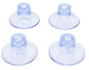 YSUUZRL 20 Stück transparente Saugnäpfe mit geradem Loch, kleine Kunststoff-Saugnapf-Pads für Zuhause, Auto, Festivals, Dekoration (4,5 cm, 20 Stück)