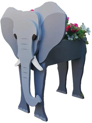 BestAlice Flower Pots, Animal Planter, Large Creative and Cute Pet Planters Suitable for Home Decoration and Gifts Plant Storage Container Holder Office Home Indoor Decor Gift(Elephants)
