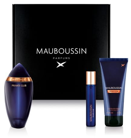 Mauboussin - Coffret Private Club : Eau de Parfum 100ml, Gel Douche 90ml & Travel Spray 20ml