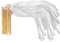 ZOYDP 50 Stück Wedding Wands, Weiß Wedding Wands Hochzeit, Luftschlangen mit Glocken, Ribbon Zauberstäbe Hochzeit Luftschlangen für Hochzeiten, Geburtstage Partys, Feiertagsfeiern Verwendets