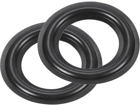 QUARKZMAN Goma Altavoz Espuma Borde Envolvente Anillos 2,5 Pulgadas 39mm x 66mm Perforado Subwoofer Anillos Repuesto Piezas para Altavoz Reparación o Bricolaje Oscuro Verde 2uds