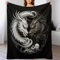 PAZZK Drachen Wohndecke Super Weiche Flannel-Decke Dicke Decke Sofadecke Fleece-Decke Vier Jahreszeiten Wohndecke Für Bett/Couch（180×200cm）