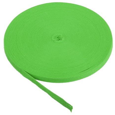 PATIKIL Baumwollband Baumwolle Gurtband 15mm x 45m, Schrägband Baumwoll Nahtband Köperband Saumband Stoffband Webband Ribbon zum Nähen für DIY Basteln Stricken Verpackungen, Bambusgrün