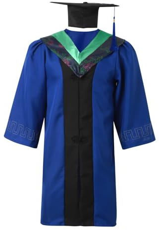Damen Graduation Abschlusskleid Mütze Für Erwachsene Jahr Charm Bachelor Jumpsuit Bachelorrobe Abschlussfeier Abschluss Talar Doktorhut Abschlussfeiern Set Frauen Graduationrobe (Green-D, L)