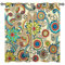 ANHOPE Bunte Boho Ethnisch Florale Verdunklungsvorhänge mit Ösen Blickdichte Gardinen Thermo Vorhänge Blackout Curtain Weich Wohnzimmer Schlafzimmer Vorhang 2er Set H 138 x B 132 cm