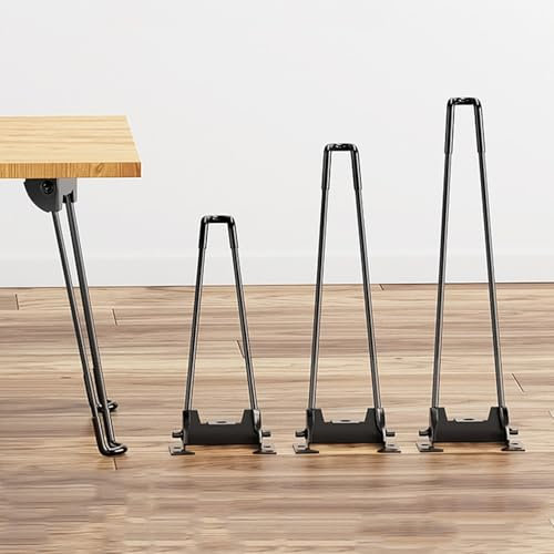 pingping1991 Pieds Table Basse 4 Pièces Pieds Meuble Pieds Table Pliables Pieds en Épingle À Cheveux Métal Pieds de Remplacement Portable pour Tables Basses Table d'ordinateur