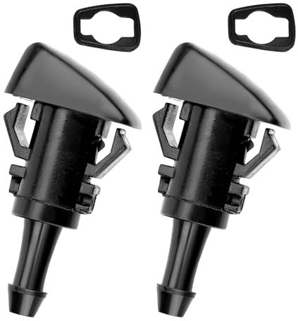 986302K100 Washer Jets, 2 Pack Windshield Washer Nozzles Front Windscreen Washer Jets Wiper Blades Replacement Accessories Compatible with Hyundai Kia Soul 2008‑2011with Rubber Gasket