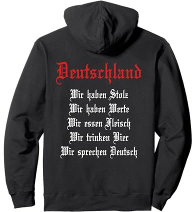 Deutschland Stolz Werte Treue Eisernes Kreuz Pullover Hoodie