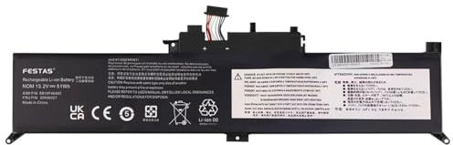 FESTAS 15,2 V 51Wh 00HW026 00HW027 01AV432 Akku kompatibel mit Lenovo ThinkPad Yoga 260 370 X380 Series 01AV433 01AV434 SB10F46464 SB10F46465 SB10K97589 SB10K: 97590 SB10K97591