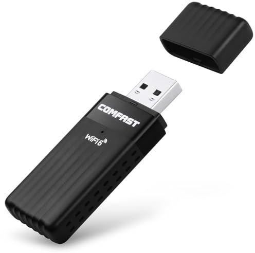 OFFCUP WiFi USB, 3000Mbps Adaptador WiFi USB para PC, Antena USB 3.0 WiFi 6E, Dual Band 2.4GHz/5GHz Adaptador Inalámbrico USB para PC/Tableta/Computadora Portátil, Compatible con Windows 11/10