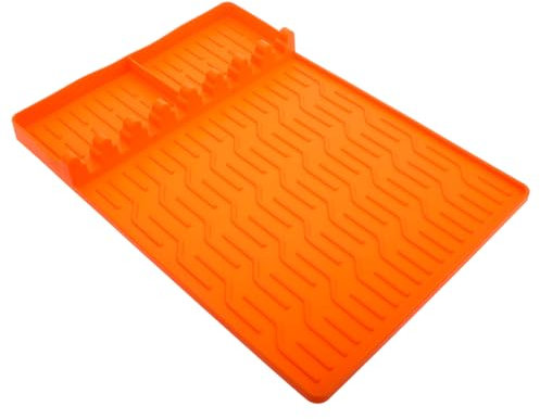 Abaodam Silicone Grill Mat Für Griddle Langlebige Und Wiederverwendbare Grillmatte Hitzebeständig Orange Für Saubere Grillflächen Und Effizientes Fettmanagement