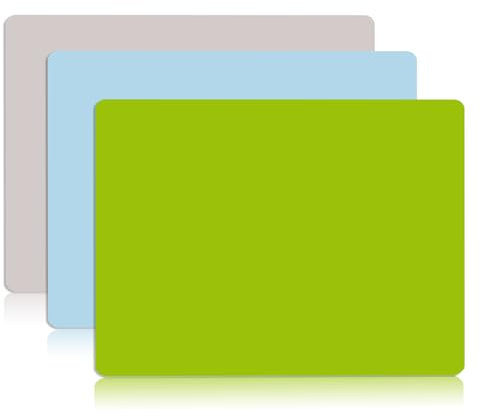 Silicone Mat for Resin, 3 Pieces Silicone Sheet for Crafts, 30x40cm Large Table Mats Non Slip Baking Placemats for Countertops Kitchens Crafts (Light Blue/Green/Light Gray)