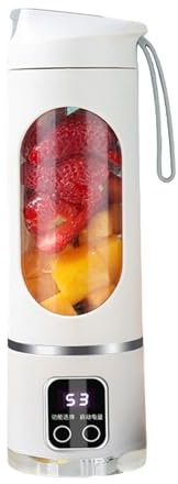 Portable Blender, USB Rechargeable Smoothie Mini Blender, Personal Juicer,Juicer Citrus Lemon Vegetable Fruit Squeezer Cooking Machine for Smoothies, Protein Shakes, Blends Ice, Frozen Fruit