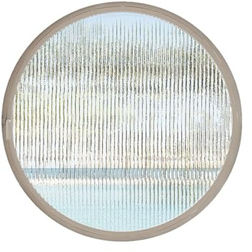 LFONDIGE Hublots Ronds rotatifs en Verre - Hublots de Ventilation rotatifs à 360° en Alliage d'aluminium Hublot Rotatif avec hublot Rond en Verre trempé (Blanc)