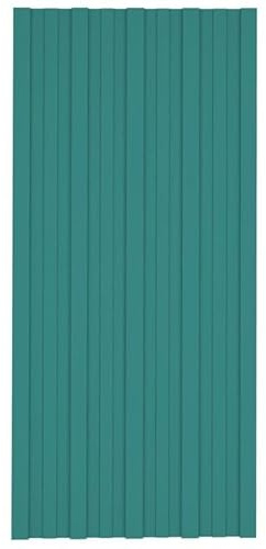 Dachpaneele aus verzinktem Stahl - 36 Stück, grün, 100x45 cm - langlebige Bedachung für Garagen, Carports & Gartenhäuser - witterungsbeständig & korrosionsgeschützt
