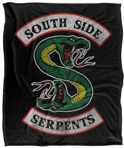Riverdale South Side Serpent Silky Touch Super Soft Throw Blanket 152 X 127 cm, White