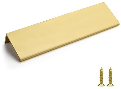 Rergy 10 Stück Schrankgriffe Versteckte Möbelgriffe Gold 192mm Löcherabstand, Versteckte Griffe für Küchenschränke, Schlafzimmer, Wohnzimmer Griffleiste