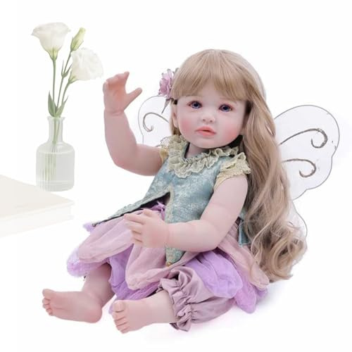 Générique Reborn Dolls Girl – Innendekoration, Feenmädchen mit Flügeln | Spielfigur aus weichem Schmetterling zur Renaissance | für Schlafzimmer, Sofa, Wohnzimmer, Krippe, Kindergarten,
