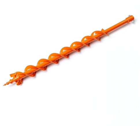 Weischer® Erdbohrer Ø 80 mm / 800 mm Länge I Pfahlbohrer Brunnenbohrer Erdlochbohrer Gartenbohrer I Doppelwendel - Spindel für effektiven Aushub I robuste Bohrspitze