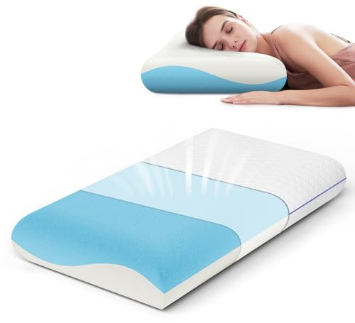 ROYGBIV Memory-Schaum Kopfkissen 62x35x9cm - Ergonomisches Allrounder Orthopädisches Nackenstützkissen - Atmungsaktiv Hypoallergen Waschbarer Bezug - Oeko-TEX Zertifiziert
