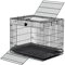 MidWest Homes for Pets Wabbitat Modell 151 Kaninchenkäfig, faltbar, 64 cm lang, mit Bodengitter mit Gitterabständen von 1,3 cm und entfernbarer Kunststoff-Bodenwanne, schwarz