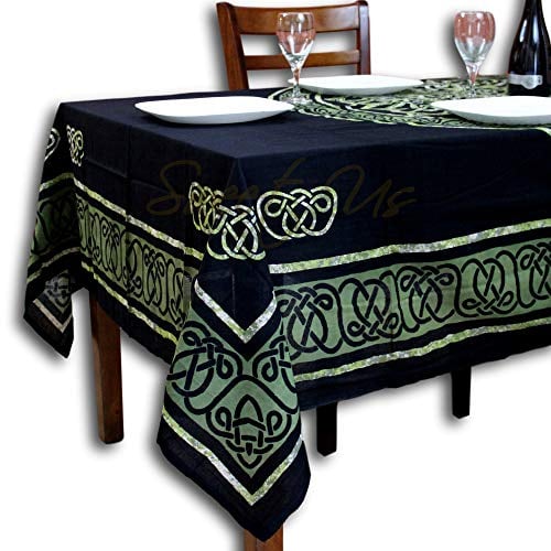 Schöner Keltischer Knoten Zirkular Druck Baumwolle tapestry-throw-coverlet-spread