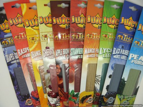 Juicy Jay's Thailändische Räucherstäbchen, in 10 verschiedenen fruchtigen Duftsorten, je 20 Stück