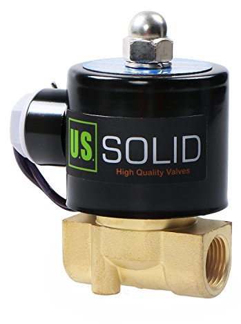 U.S. Solid 3/8 G 12 V DC Messing Magnetventil Direktgesteuert für Wasser Luft Gas Öl NC Brass Solenoid Valve