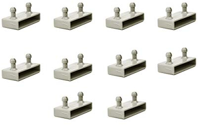 Seitenbettleistenhalter, 53 mm, für Metallrahmen, 2 Zinken, 10 Stück