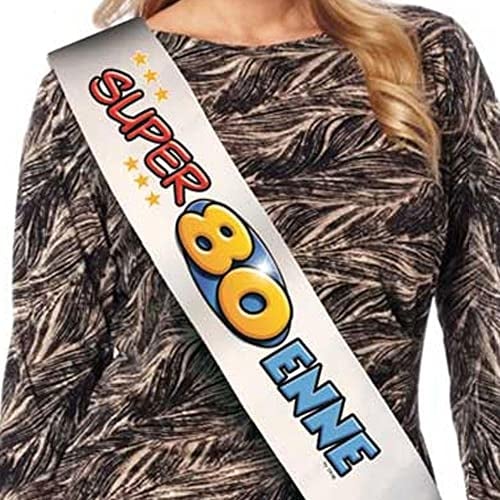 Fascia compleanno 80 anni, super 80 enne, 1pz.