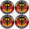 DEUTSCHLAND Flagge-Wappen Deutscher Adler, Deutsch 50mm Auto & Motorrad Aufkleber, x4 Vinyl Sticker