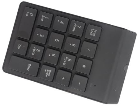 Richer-R 2.4G Wireless Numberic Tastatur, Tragbare Kabellos Nummernblock/Numeric Keypad 18 Tasten Ziffernblock mit USB-Empfänger für/Laptop/Notebook/PC usw.