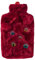 Biggdesign My Eyes on You Wärmflasche mit waschbarem und weichem Plüschbezug, Bettflasche für Kinder und Erwachsene, 2L Wärmflasche für Rücken- & Bauchschmerzen, Hot Water Bottle, Bordeauxrot