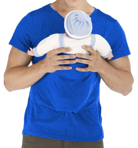 amropi Homme Porte Bébés Kangourou Manches Courtes T-Shirts