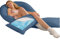 Traumreiter Visco XXL Seitenschläferkissen mit Bezug | Hybrid Kissen mit 1cm Memory Foam I U förmiges Schwangerschaftskissen mit Bezug taubenblau…