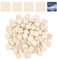 NBEADS 300 Stück 2.45x2.45cm Quadrat Unvollendete Holz Stücke, Blanko Naturholz Bastelbedarf Brandmalerei Ornamente Mit Runde Ecke Für Malerei DIY Carving Requisiten Hochzeit Weihnachten Dekoration