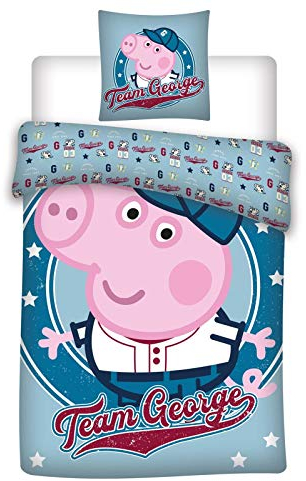 Peppa Wutz Bettwäsche Kinder 100 x 135 + 40 x 60 cm Set 100% Baumwolle