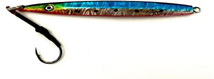 Cucchiaini Vertical Jig - Lead Fish Piombati con Amo Blister da 1pz. (gr. 250 blue bianco con puntini)