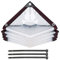 Hakiwina Tarpaulin Waterproof Heavy Duty Clear Tarpaulin Sheet Large Tarp Cover Sheet for Outdoor Garden Furniture Pool Car Pet Run with Tie Cable Canvas Tarpaulin 125GSM Translucent 2.9m x 2.9m