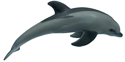 Deluxebase Mini Animal Adventure Replicas - Delfine from Hand Painted Realistic Small Plastic Dolphin Figurines, Detailed Wildlife Model for Kids, Zoo Play, Party Favors and Gifts.