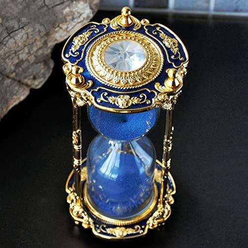 UDRJU Skulpturen Für Zuhause Statuen Und Figuren Fantasy Metall Sanduhr 15 Minuten Timer Kreative Heimdekoration,B